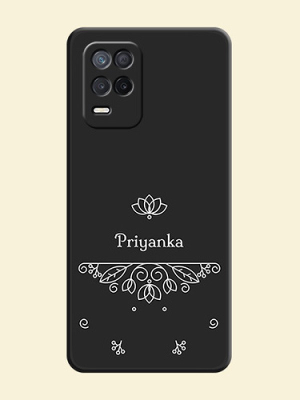 Lotus Garden Custom Text On Space Black Personalized Soft Matte Phone Covers -Realme 9 5G