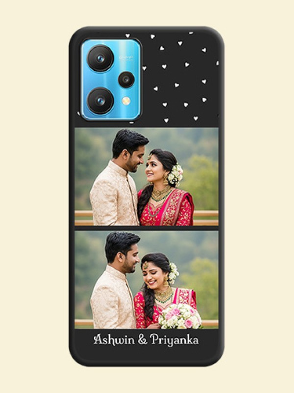 Miniature Love Symbols with Name on Space Black Custom Soft Matte Back Cover - Realme 9 Pro 5G