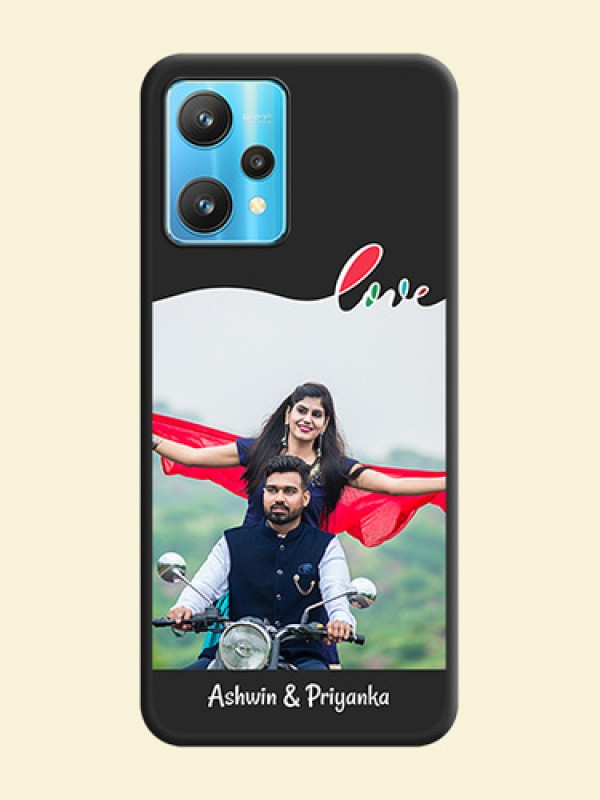 Fall in Love Pattern with Picture on Photo on Space Black Soft Matte Mobile Case - Realme 9 Pro 5G