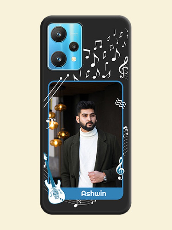 Musical Theme Design with Text on Photo on Space Black Soft Matte Mobile Case - Realme 9 Pro 5G