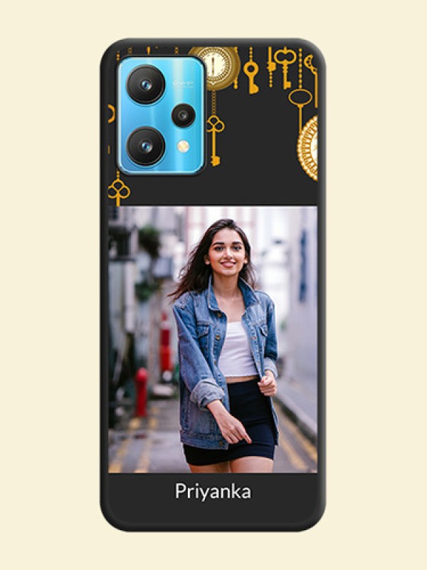 Decorative Design with Text on Space Black Custom Soft Matte Back Cover - Realme 9 Pro 5G