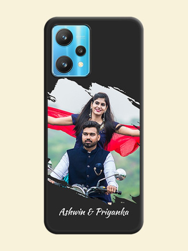 Grunge Brush Strokes on Photo on Space Black Soft Matte Back Cover - Realme 9 Pro 5G