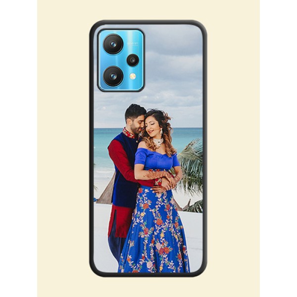 Full Single Pic Upload On Space Black Personalized Soft Matte Phone Covers -Realme 9 Pro 5G