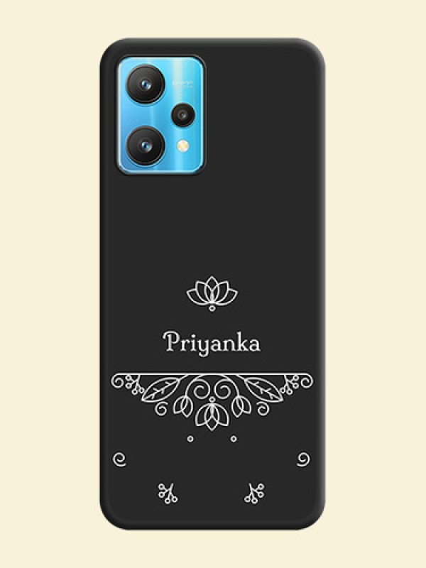 Lotus Garden Custom Text On Space Black Personalized Soft Matte Phone Covers -Realme 9 Pro 5G