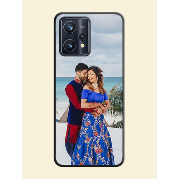 Full Single Pic Upload On Space Black Personalized Soft Matte Phone Covers -Realme 9 Pro Plus 5G