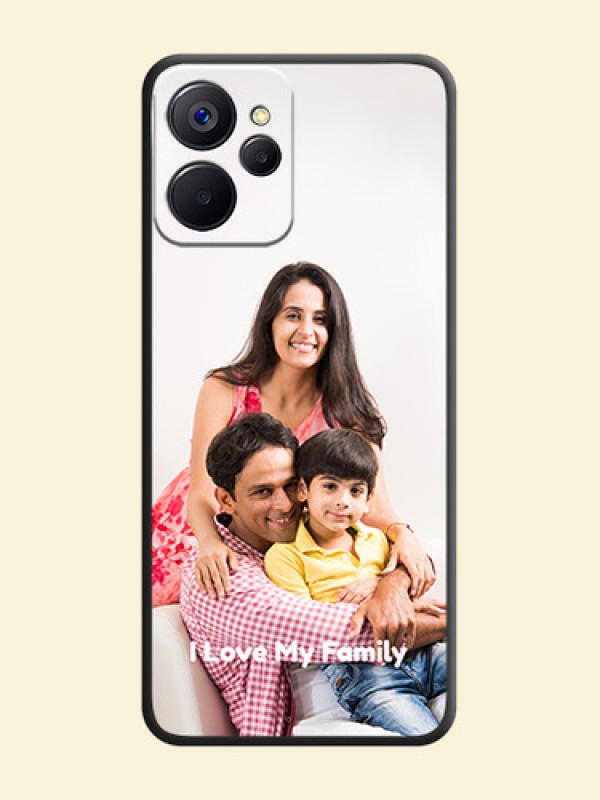 Full Single Pic Upload With Text On Space Black Personalized Soft Matte Phone Covers -Realme 9I 5G