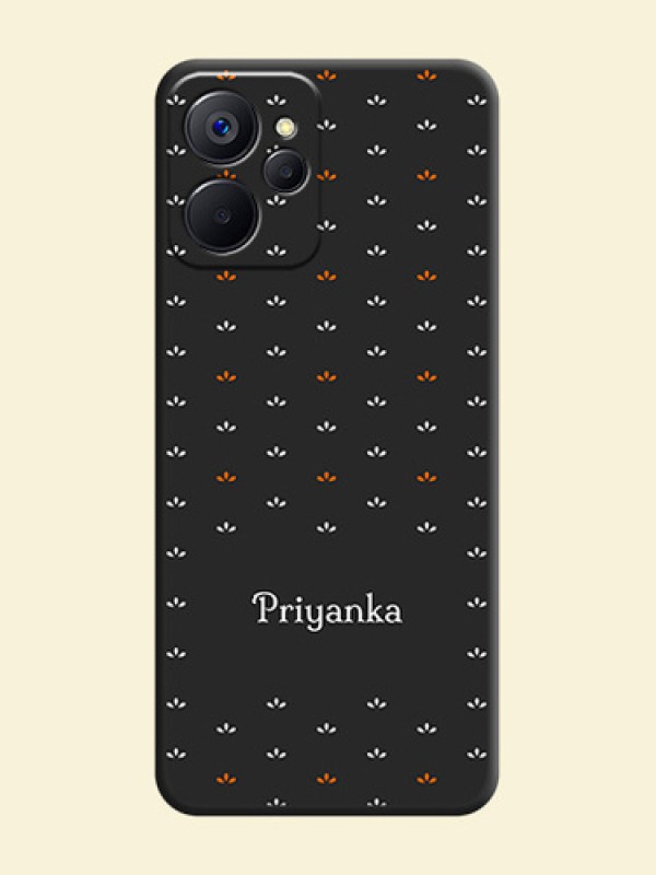 Simple Pattern With Custom Text On Space Black Personalized Soft Matte Phone Covers -Realme 9I 5G