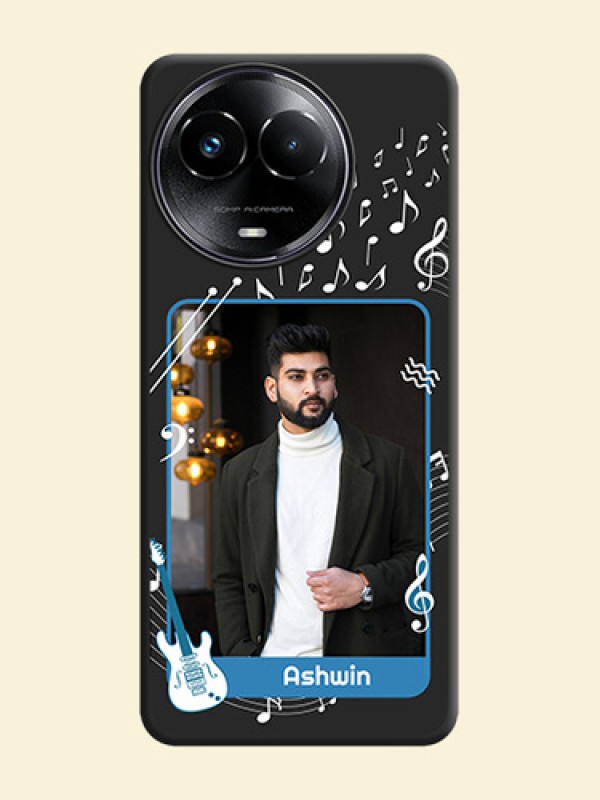 Musical Theme Design with Text - Photo on Space Black Soft Matte Mobile Case - Realme C67 5G
