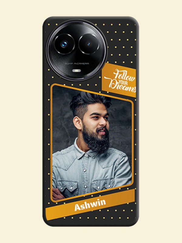 Follow Your Dreams with White Dots on Space Black Custom Soft Matte Phone Cases - Realme C67 5G