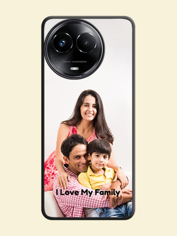 Full Single Pic Upload With Text On Space Black Personalized Soft Matte Phone Covers - Realme C67 5G