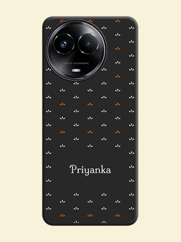 Simple Pattern With Custom Text On Space Black Personalized Soft Matte Phone Covers - Realme C67 5G