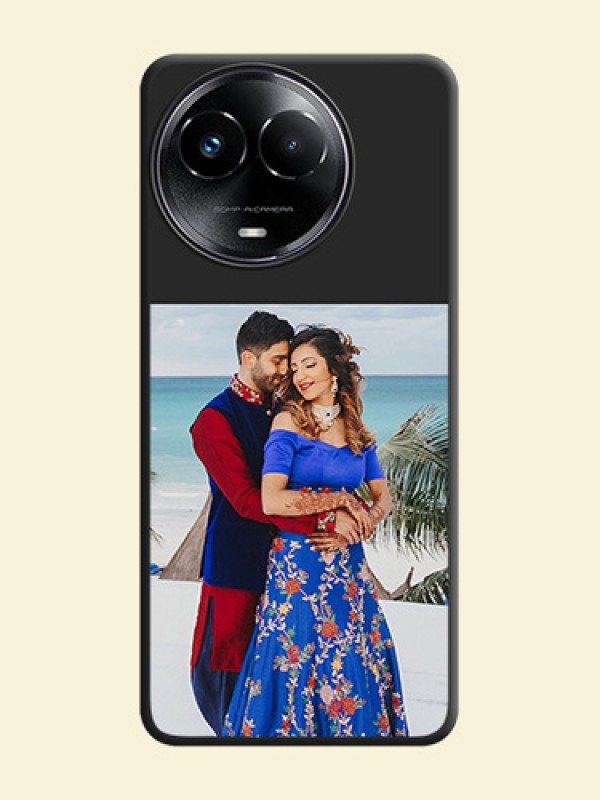 Image Upload With Space Black Color On Custom Soft Matte Mobile Back Cover - Realme C67 5G