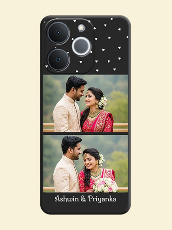 Miniature Love Symbols with Name On Space Black Custom Soft Matte Mobile Back Cover - Realme C71 4G