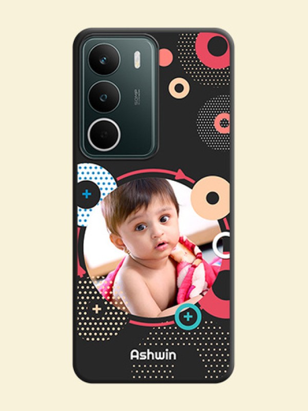 Multicoloured Round Image On Space Black Custom Soft Matte Mobile Back Cover - Realme C71 5G