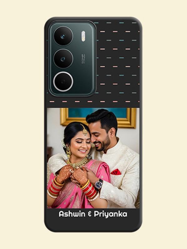 Line Pattern Design with Text On Space Black Custom Soft Matte Mobile Back Cover - Realme C71 5G