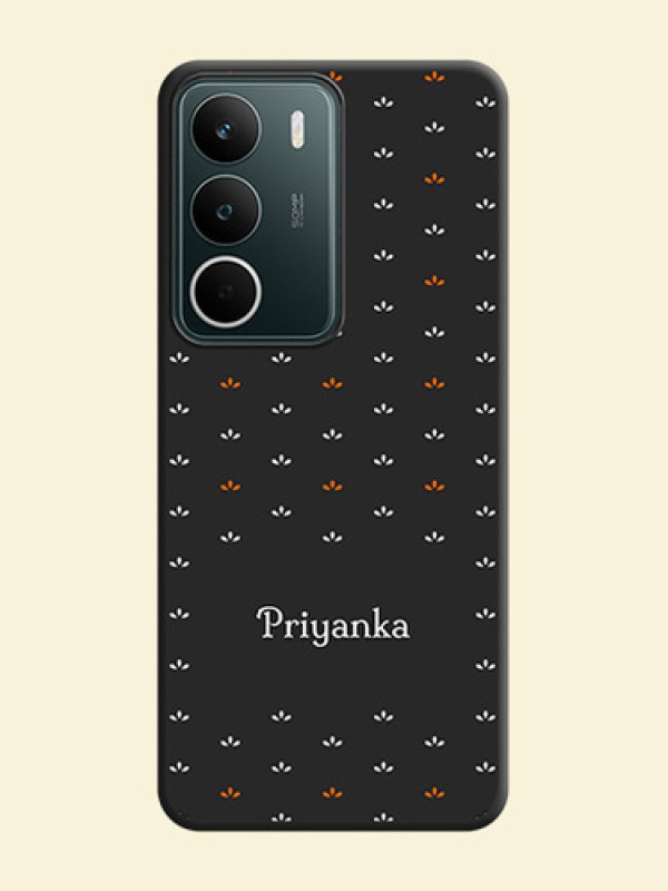 Simple Pattern With Custom Text On Space Black Custom Soft Matte Mobile Back Cover - Realme C73 5G