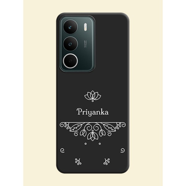 Lotus Garden Custom Text On Space Black Custom Soft Matte Mobile Back Cover - Realme C73 5G