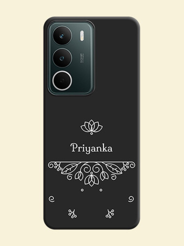 Lotus Garden Custom Text On Space Black Custom Soft Matte Mobile Back Cover - Realme C73 5G