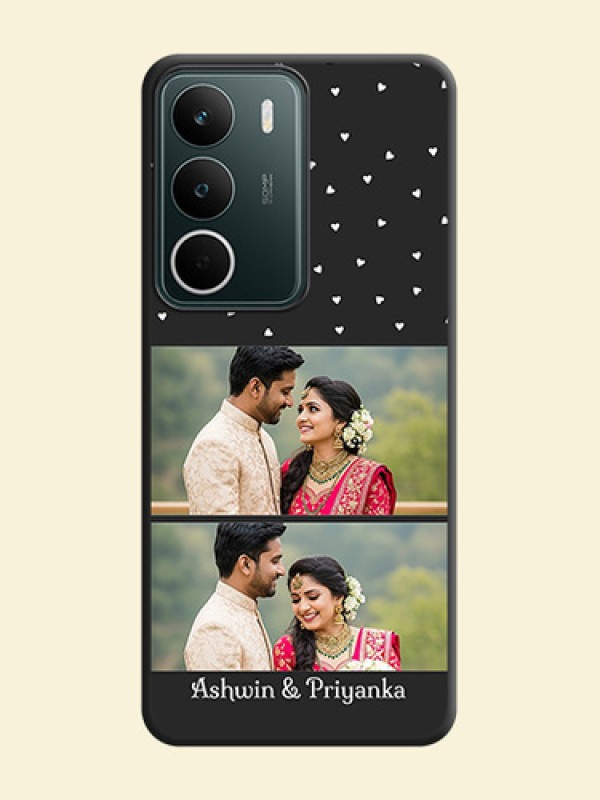 Miniature Love Symbols with Name On Space Black Custom Soft Matte Mobile Back Cover - Realme C75 5G