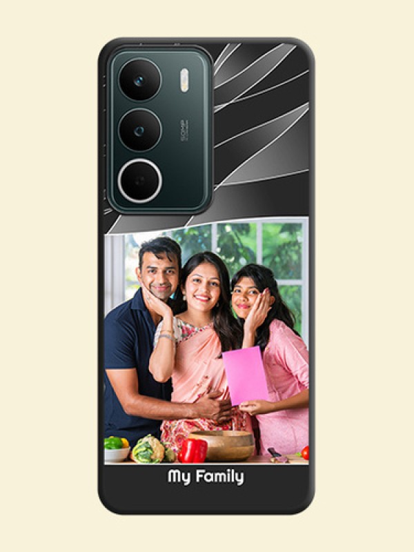 Mixed Wave Lines on Photo On Space Black Custom Soft Matte Mobile Back Cover - Realme C75 5G