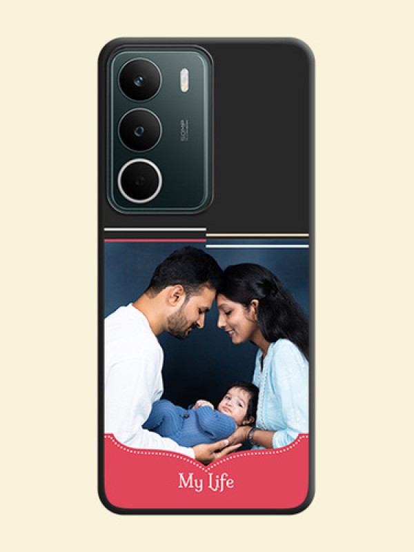 Classic Plain Design with Name On Space Black Custom Soft Matte Mobile Back Cover - Realme C75 5G