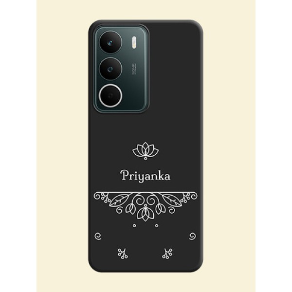 Lotus Garden Custom Text On Space Black Custom Soft Matte Mobile Back Cover - Realme C75 5G