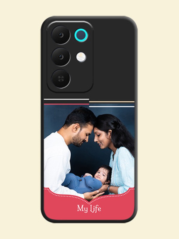 Classic Plain Design with Name On Space Black Custom Soft Matte Mobile Back Cover - Realme C85 5G