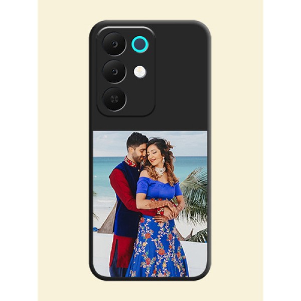 Image Upload With Space Black Color On Custom Soft Matte Mobile Back Cover - Realme C85 5G