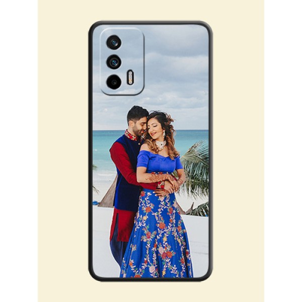 Full Single Pic Upload On Space Black Personalized Soft Matte Phone Covers -Realme Gt 5G