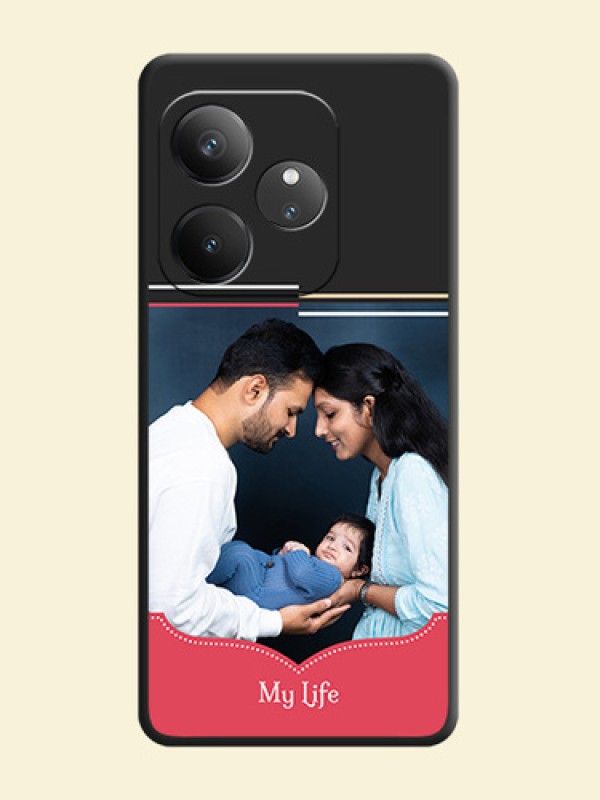 Classic Plain Design with Name On Space Black Custom Soft Matte Mobile Back Cover - Realme GT 6