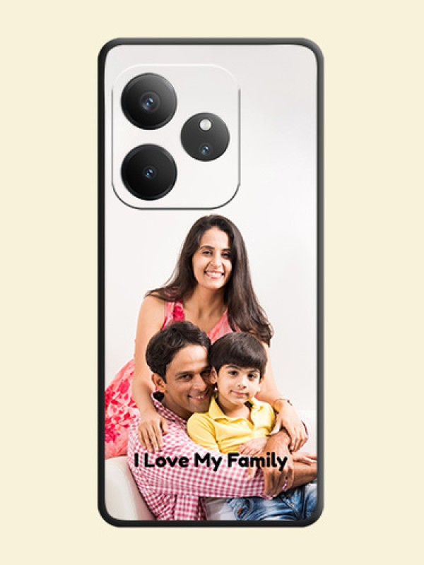 Full Single Pic Upload With Text On Space Black Custom Soft Matte Mobile Back Cover - Realme GT 6