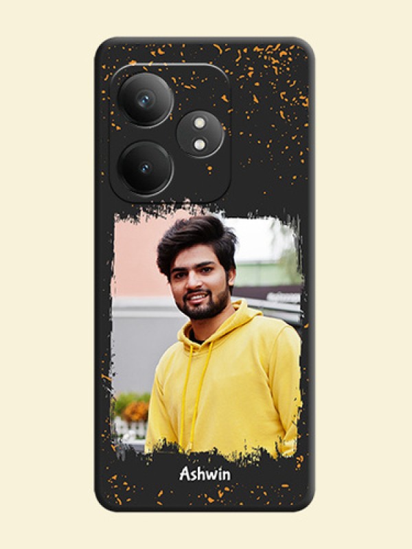 Spray Free Design on Photo On Space Black Custom Soft Matte Mobile Back Cover - Realme GT 6T 5G