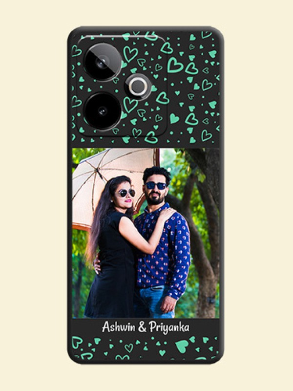 Sea Green Indefinite Love Pattern on Photo On Space Black Custom Soft Matte Mobile Back Cover - Realme GT 7 5G
