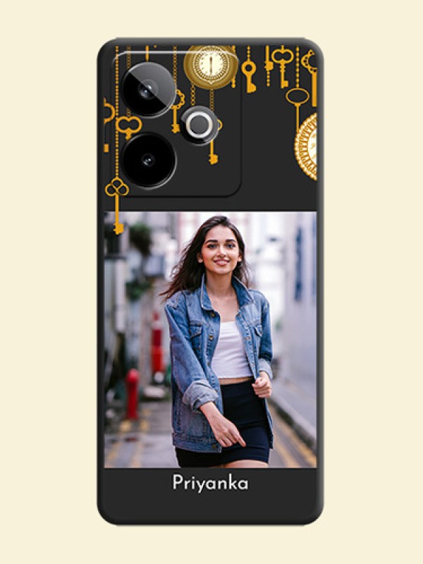 Decorative Design with Text On Space Black Custom Soft Matte Mobile Back Cover - Realme GT 7 5G