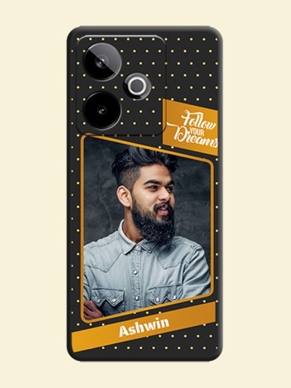 Follow Your Dreams with White Dots On Space Black Custom Soft Matte Mobile Back Cover - Realme GT 7 5G