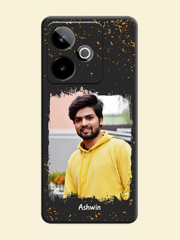 Spray Free Design on Photo On Space Black Custom Soft Matte Mobile Back Cover - Realme GT 7 5G