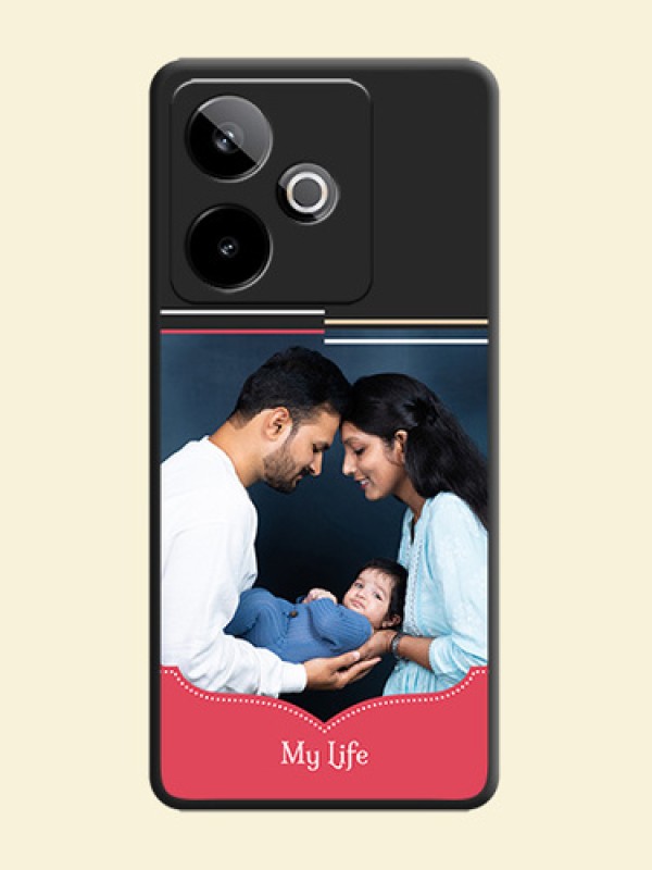Classic Plain Design with Name On Space Black Custom Soft Matte Mobile Back Cover - Realme GT 7 5G