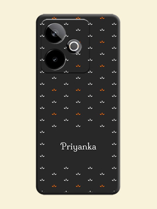 Simple Pattern With Custom Text On Space Black Custom Soft Matte Mobile Back Cover - Realme GT 7 5G