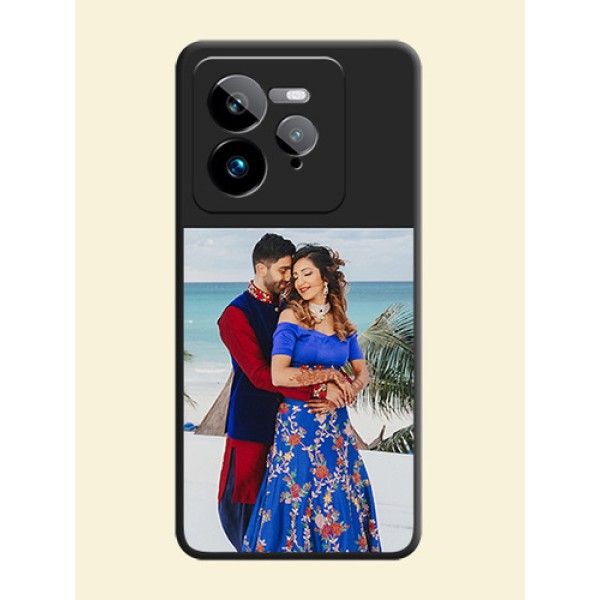 Image Upload With Space Black Color On Custom Soft Matte Mobile Back Cover - Realme Gt 7 Pro