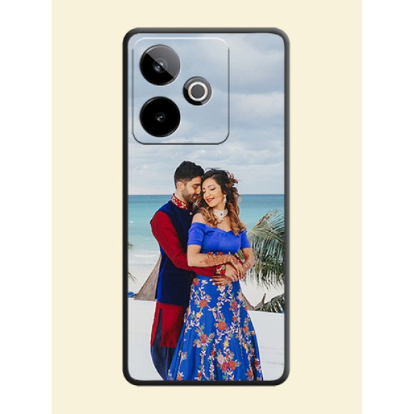 Full Single Pic Upload On Space Black Custom Soft Matte Mobile Back Cover - Realme GT 7T 5G Full Single Pic Upload On Space Black Custom Soft Matte Mobile Back Cover - Realme GT 7T 5G