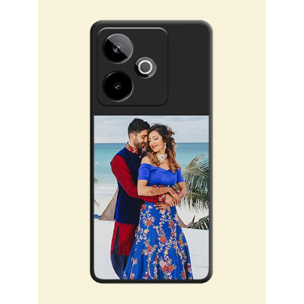 Image Upload With Space Black Color On Custom Soft Matte Mobile Back Cover - Realme Gt 7T 5G
