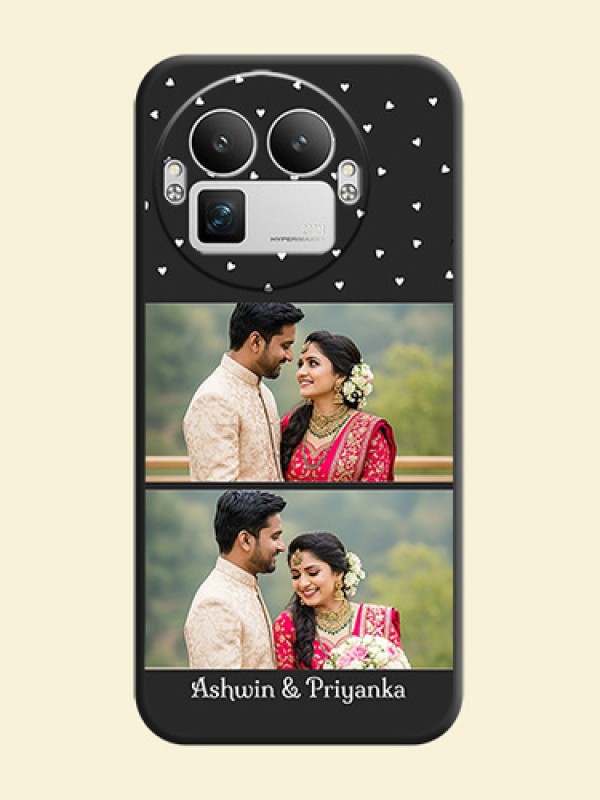Miniature Love Symbols with Name On Space Black Custom Soft Matte Mobile Back Cover - Realme GT 8 Pro