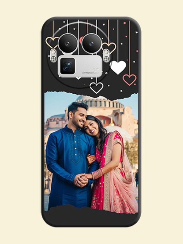 Love Hangings with Splash Wave Picture On Space Black Custom Soft Matte Mobile Back Cover - Realme GT 8 Pro