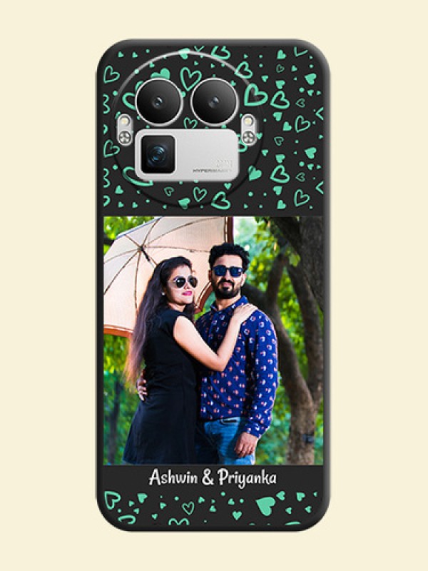 Sea Green Indefinite Love Pattern on Photo On Space Black Custom Soft Matte Mobile Back Cover - Realme GT 8 Pro