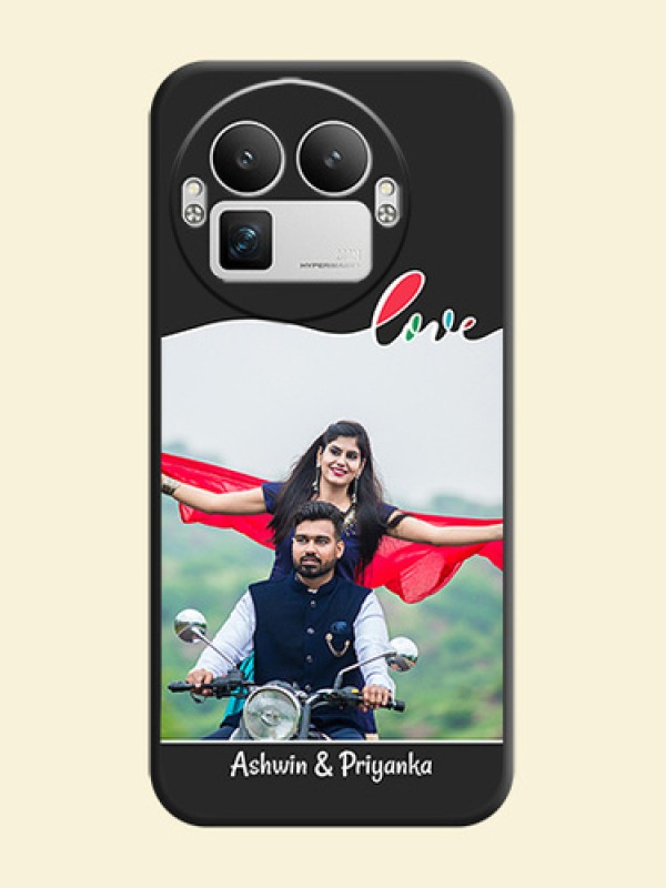 Fall in Love Pattern with Picture on Photo On Space Black Custom Soft Matte Mobile Back Cover - Realme GT 8 Pro
