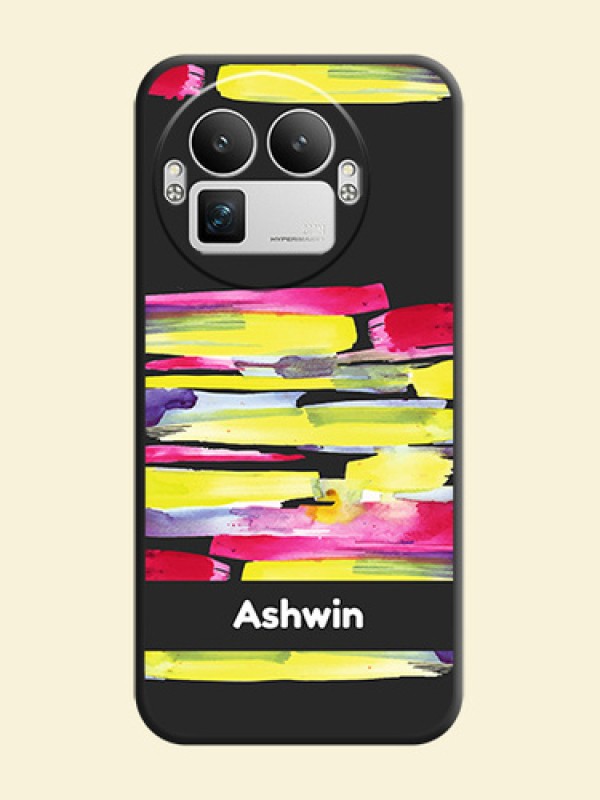 Brush Coloured On Space Black Custom Soft Matte Mobile Back Cover - Realme GT 8 Pro