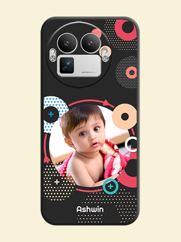 Multicoloured Round Image On Space Black Custom Soft Matte Mobile Back Cover - Realme GT 8 Pro