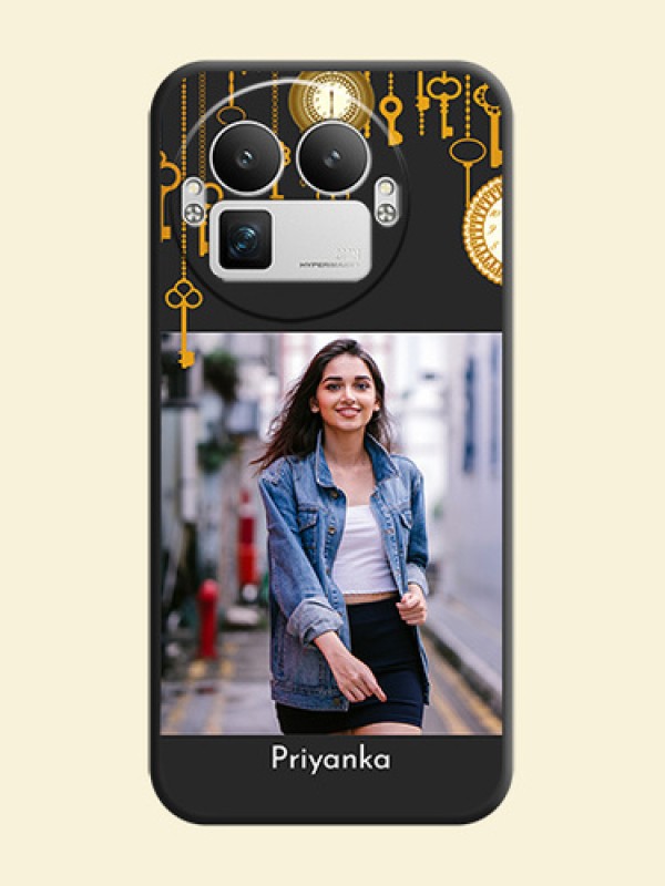 Decorative Design with Text On Space Black Custom Soft Matte Mobile Back Cover - Realme GT 8 Pro