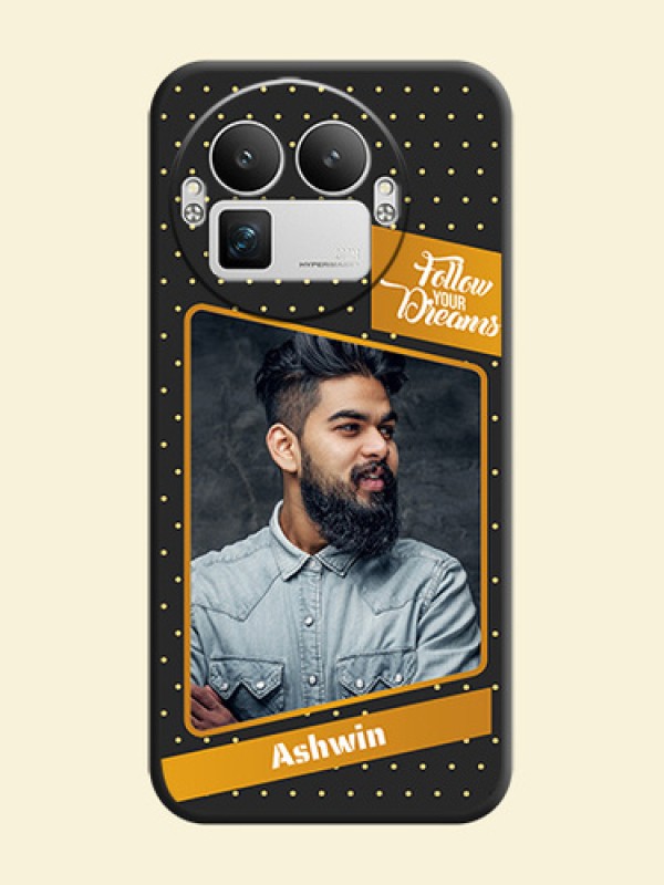 Follow Your Dreams with White Dots On Space Black Custom Soft Matte Mobile Back Cover - Realme GT 8 Pro