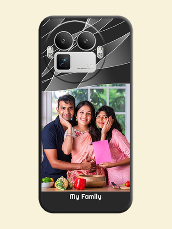Mixed Wave Lines on Photo On Space Black Custom Soft Matte Mobile Back Cover - Realme GT 8 Pro
